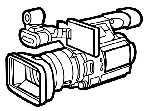 video camera clipart|clip art camera black and white.